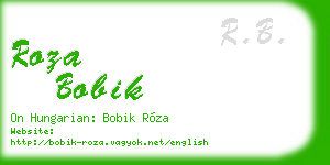 roza bobik business card