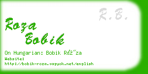 roza bobik business card